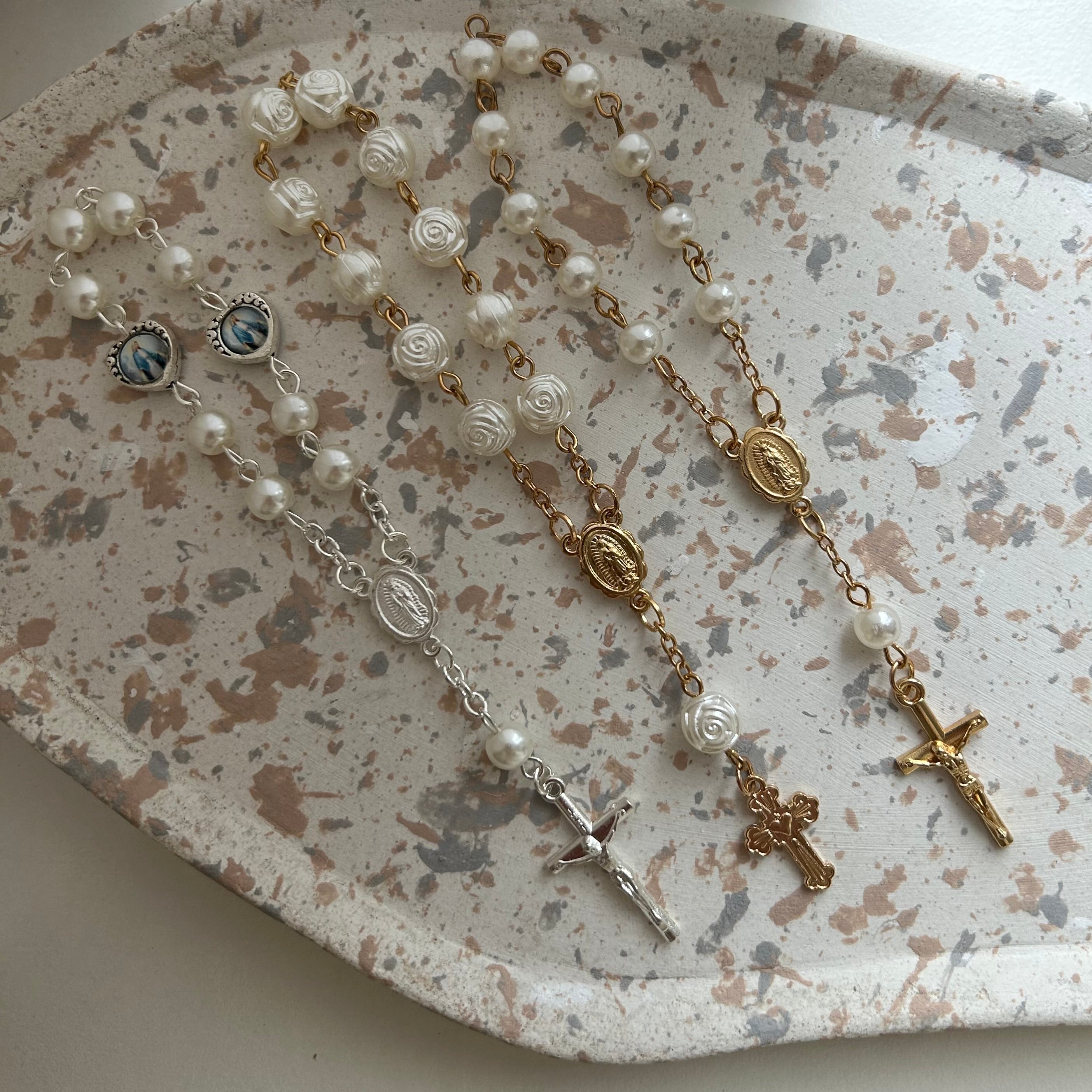 Atelier Séléna - Bougie noeud rose - Dizainier au choix