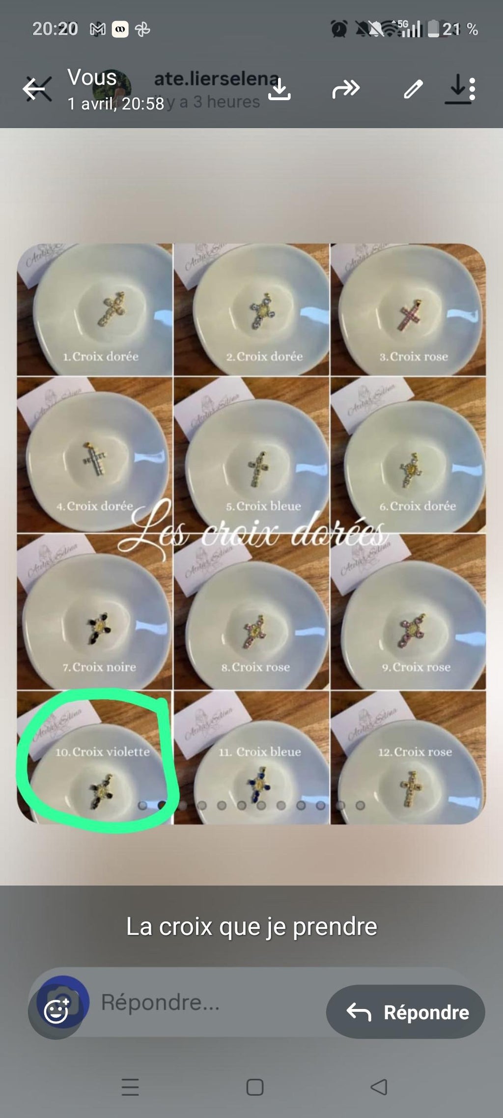 Chapelet - Letisoleil + perles 8, 16 et 11 en je vous salue Marie et 4 Notre père + croix dorée violette + 2 breloques poisson argent et colombe 🕊️ + JEANNE en breloques grandes initiales dorées + intercalaires flocons dorées + boite cadeau or