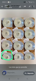 Chapelet - Letisoleil + perles 8, 16 et 11 en je vous salue Marie et 4 Notre père + croix dorée violette + 2 breloques poisson argent et colombe 🕊️ + JEANNE en breloques grandes initiales dorées + intercalaires flocons dorées + boite cadeau or