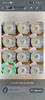 Chapelet - Letisoleil + perles 8, 16 et 11 en je vous salue Marie et 4 Notre père + croix dorée violette + 2 breloques poisson argent et colombe 🕊️ + JEANNE en breloques grandes initiales dorées + intercalaires flocons dorées + boite cadeau or