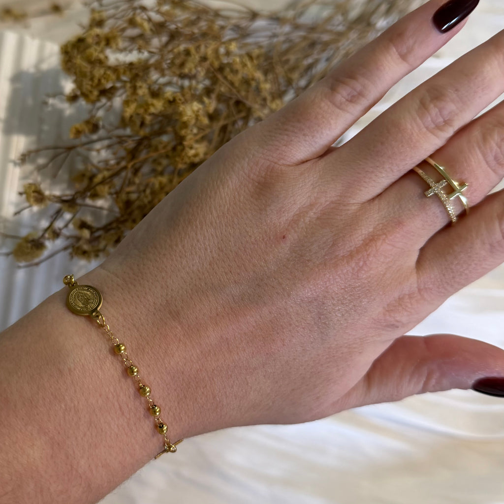 Atelier Séléna - Bracelet Acier Inoxydable Doré  - Notre Dame