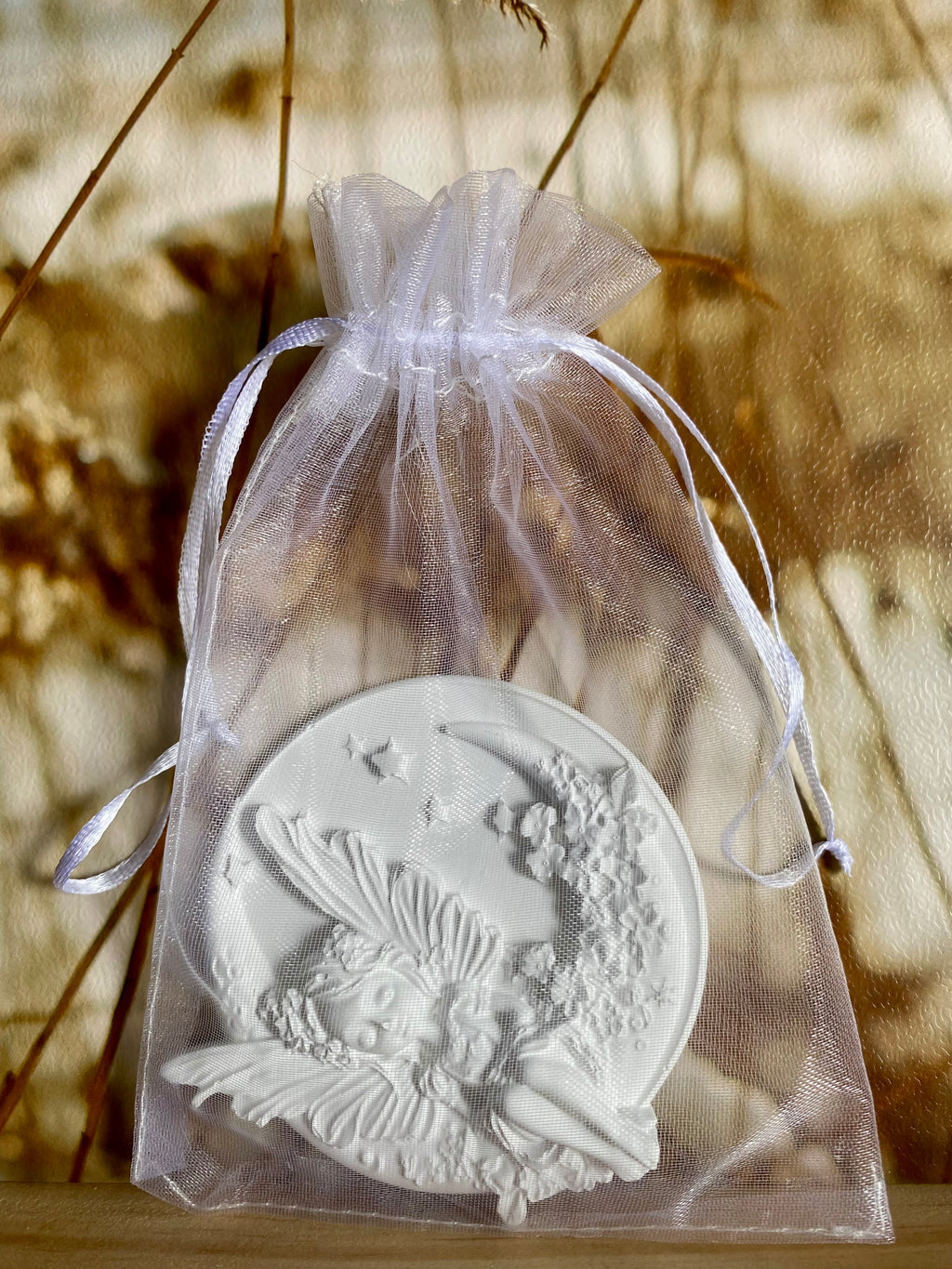 Décor parfumé Fée sur croissant de lune - Artisanale