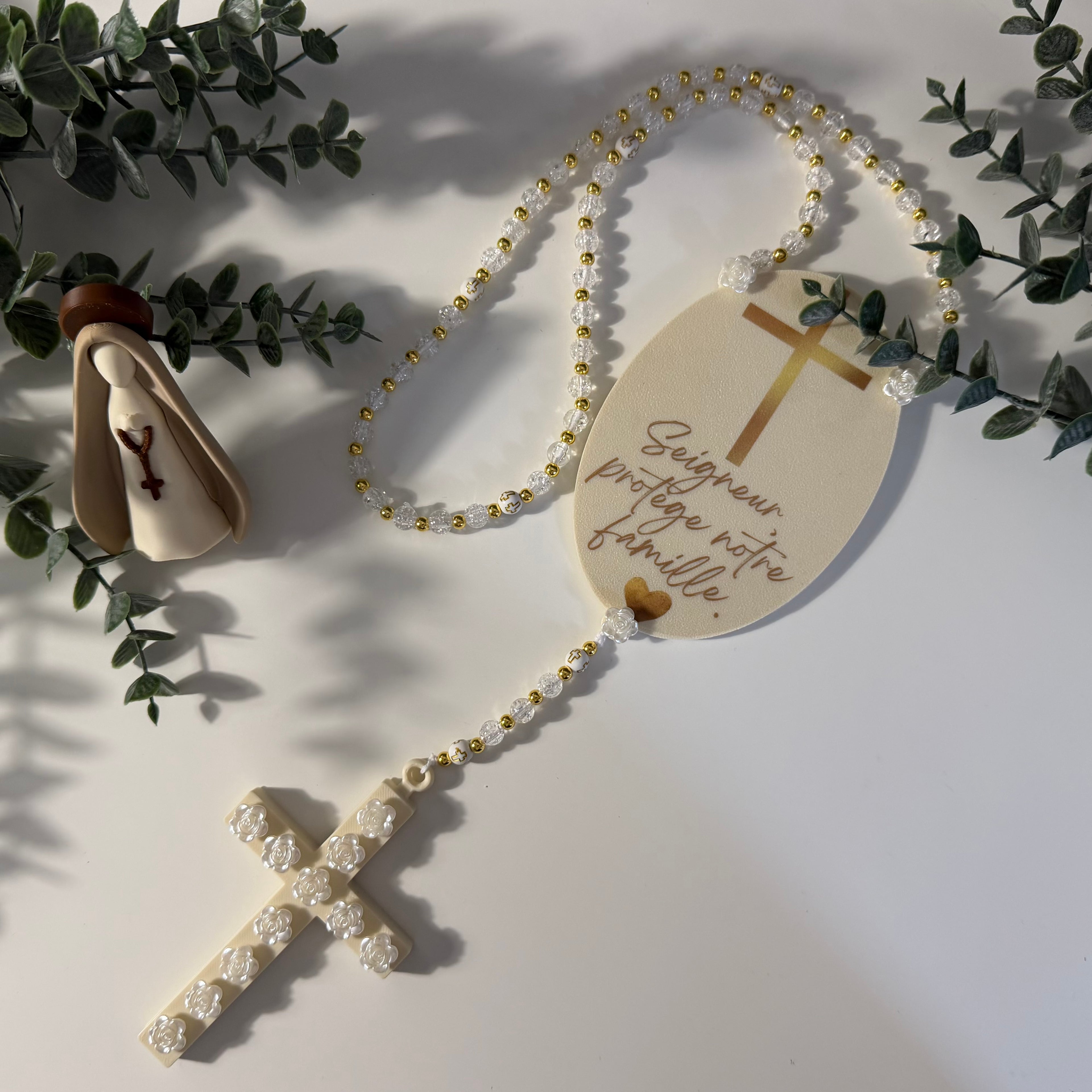 Atelier Séléna - Chapelet Mural - Texte - 65cm