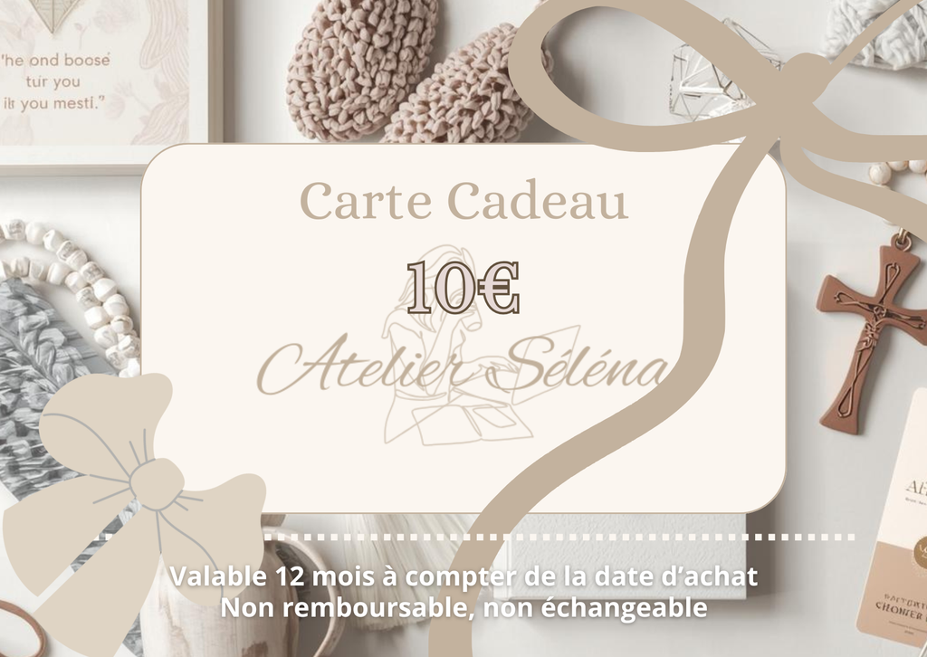 Atelier Séléna - Carte Cadeau - Montant au choix