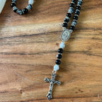 Atelier Séléna - Chapelet Argenté - Noir