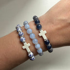 Atelier Séléna - Trio - Lot de 3 bracelets bleu - Artisanal