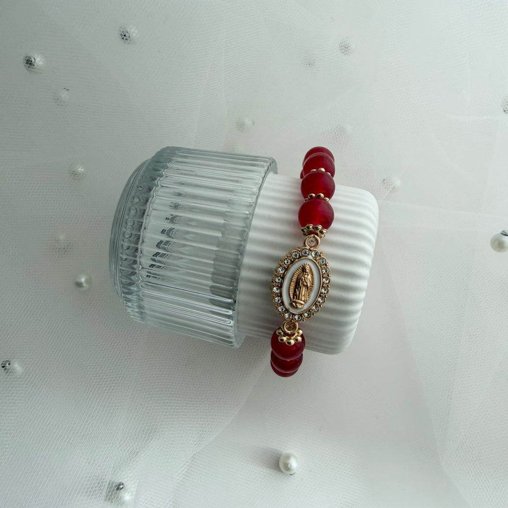 Atelier Séléna - Bracelet Sainte Vierge - Rouge