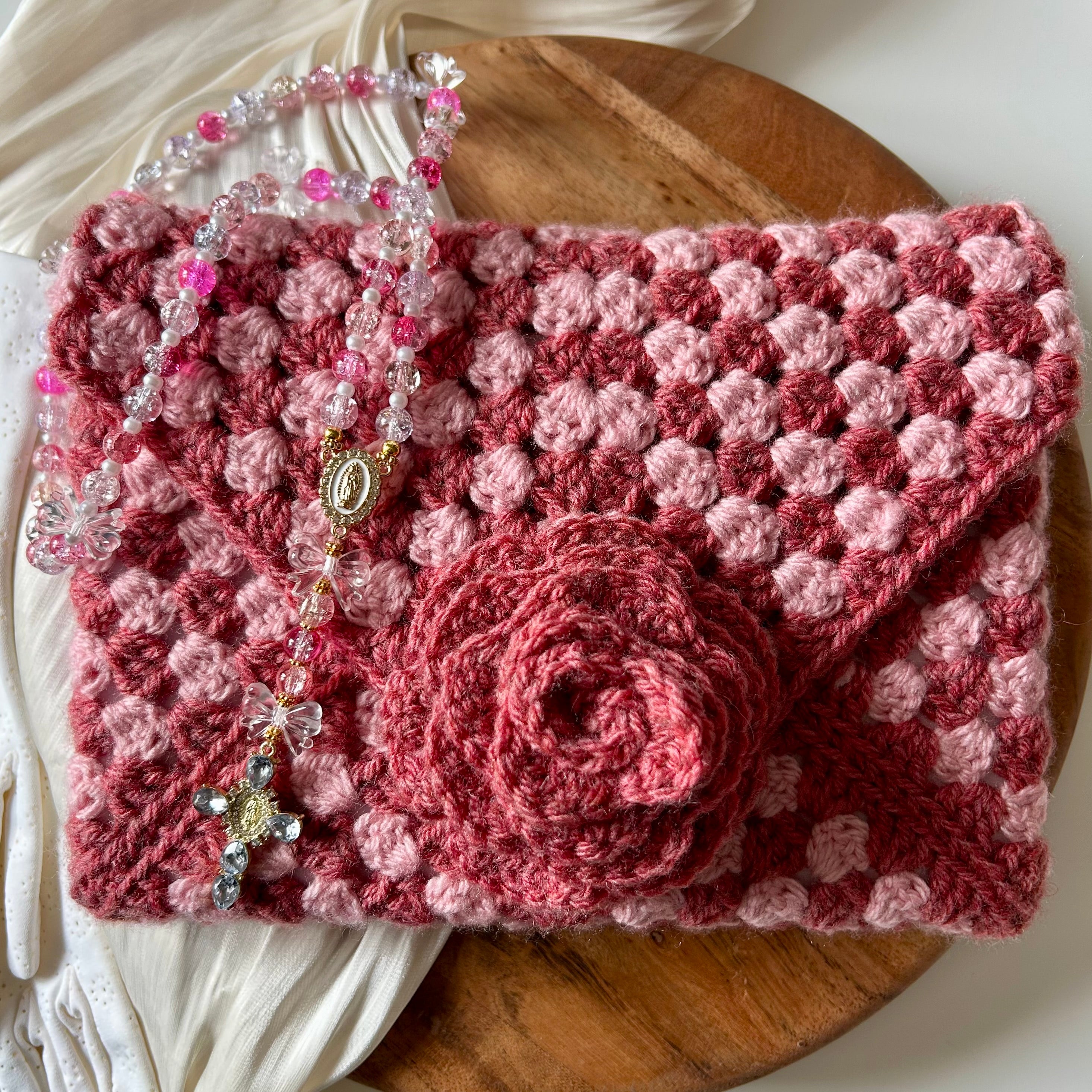 Atelier Séléna - Pochette pour Bible ou Livre - Octobre Rose
