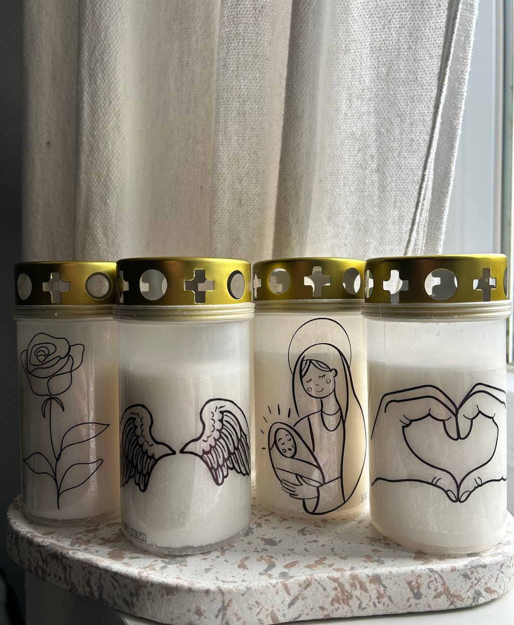 Atelier Séléna - Bougie funéraire Ailes d’Ange