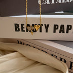 Atelier Séléna - Collier cœur et croix - Plaqué or 18k - avec Écrin