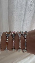 Atelier Séléna - Bracelet Chapelet Blanc - Fermoir Magnétique